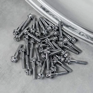 160x M6 32mm Chrome 3PC Wheel Split Rim Assembly Bolts BBS RS OZ Schmidt Screws - Picture 1 of 2