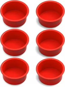 6 Pack 4 Inch Silicone Mini Cake Molds Round Baking Pan Non Stick Bakeware Pan - Picture 1 of 3