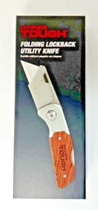 Cuchillo utilitario plegable con bloqueo mango de incrustación de madera hoja de cambio rápido hiper resistente - Imagen 1 de 4