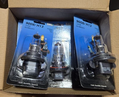 (10) PACK Headlight Bulb-Standard Lamp - Blister Packs Front Eiko 9008-BP NEW - Image 1 of 2