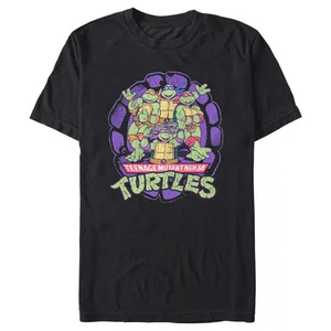 Men's Teenage Mutant Ninja Turtles Distressed Purple Shell T-Shirt - Picture 1 of 1