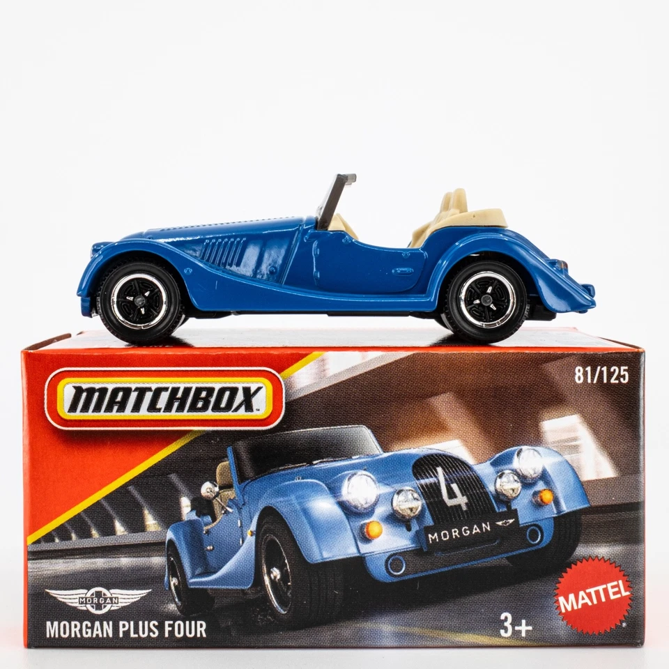 2025 Matchbox Power Grabs #81 Morgan Plus Four ROYAL BLUE | FSB - Image 1 of 1