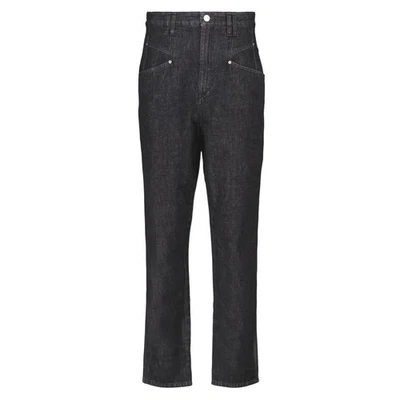 Jeans de tiro alto ISABEL MARANT Dipadela algodón denim negro lavado pierna recta 36/4 Foto 1 de 4