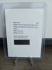 Panini Select 2024/25 24/25 2025 jeremy doku signed memorabilia - Bild 1 von 2