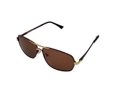 Gafas de sol polarizadas AUDI cuadradas de metal aviador marco de bronce lentes marrones AU9 Foto 1 de 4