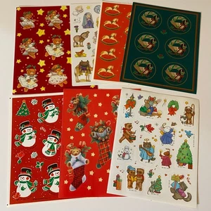 Vintage Hallmark & AGC Weihnachtsaufkleber - Bild 1 von 4