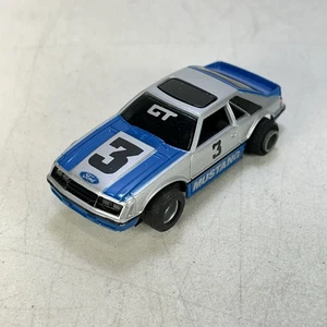 Oldtimer Tyco HP7 Ford Mustang GT #3 weiß/blau/schwarz #6968 Ho Slotcar - Bild 1 von 9