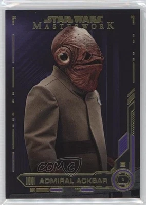 2019 Topps Star Wars Masterwork Purple 30/50 Admiral Ackbar #52 13iq - Image 1 of 3
