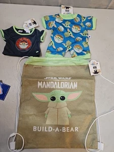 Build A Bear Star Wars The Mandalorian The Child Baby Yoda 2-Ropa y Bolso-Nuevo con Etiquetas - Imagen 1 de 6