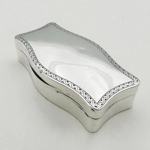 ANTIQUE TRINKET BOX STERLING SILVER EDWARDIAN London 1906 Stuart Clifford & Co - Picture 1 of 9