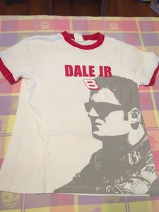 NASCAR Dale Jr. 8 White/Gray/Red Ladies Medium Shirt - Picture 1 of 6