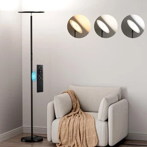 Modern LED Floor Lamp - Remote & Touch Control, 40W/2400LM Sky Torchiere Stan... - Picture 1 of 9