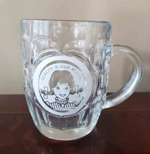 Rare Vintage Made in France Wendy's Coffee Cup Mug 16.8 oz Scalloped - Picture 1 of 1