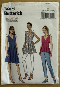 Butterick “The Cut Line” Pattern B6025 Misses’ Top Tunic Dress Size 8-16 UC FF - Picture 1 of 4