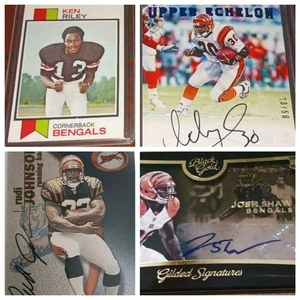 KEN RILEY 1973 TOPPS RC + AUTOs I. WOODS/50, R. JOHNSON 01 FLEER RC, J. SHAW RC - Picture 1 of 13