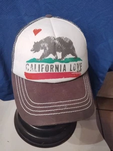 BILLABONG CALIFORNIA LOVE Oldschool Trucker Cap Plastic Strapband Foam Headlined - Picture 1 of 3