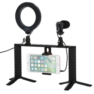 Kits Support Stabilisateur Téléphone 4 en 1 Poignée Support Trépied Vidéo pour iPhone - Photo 1 sur 12