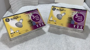 GE Floodlight 50 3 Bulb Multi Pack Soft White 085-02-0074 90654 R20 50W Lot New - Picture 1 of 10