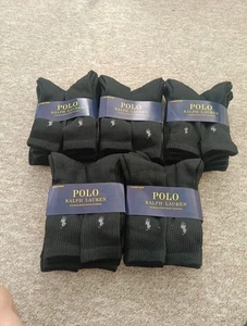 Ralph Lauren Men's Polo Socks 6-Pack, Black, UK/US Size 6-12 - Picture 1 of 4