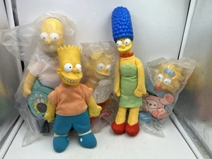 Burger King I Simpson 1990 set di 5 bambole di peluche vintage - Foto 1 di 11