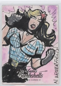 2019 Cryptozoic DC Bombshells Series III 1/1 Niall Westerfield Auto Sketch 0s3 - Picture 1 of 3