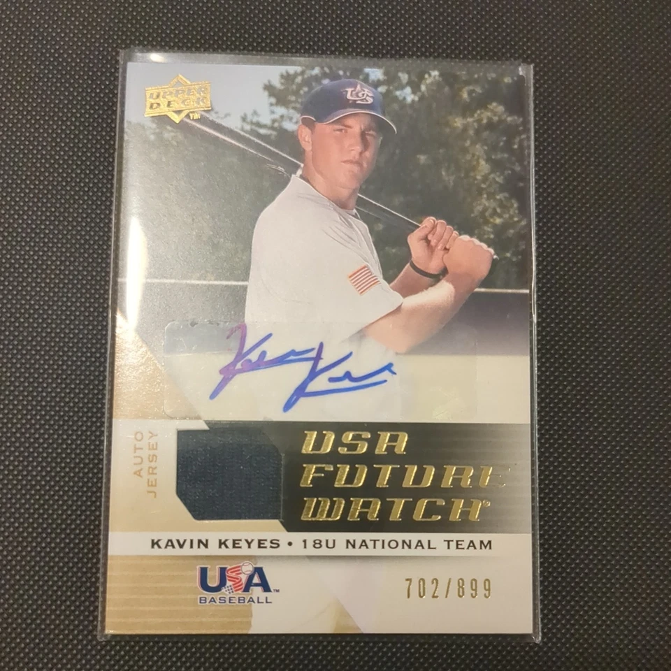 2009 Upper Deck USA Future Watch Game-Used Auto Jersey 899 Kavin Keyes #UFWA-31 - Image 1 of 2