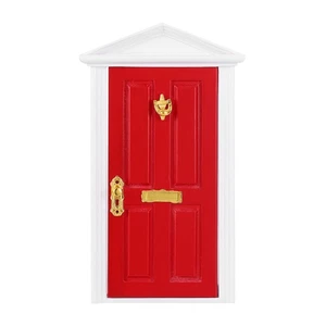 Mini porta in legno miniatura decorativa bambino bambino casa delle bambole porte fata - Foto 1 di 11