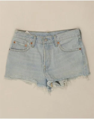 LEVI'S Womens 501 Denim Shorts W26 Small Blue Cotton AR07 - Image 1 of 4