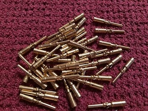 50pcs Positronics MC114N/AA Crimp Male Contacts Size 16  Gold Plate - Picture 1 of 2