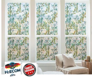 Fensterfolie 44,5x200cm–Bunte Sichtschutzfolie mt Gräser-Motiv & Regenbogen-Effe - Bild 1 von 10