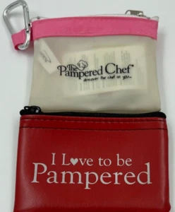 Lot of 2 Pampered Chef Misc merchandise. Zippered first aid pouch &coin wallet - Picture 1 of 5