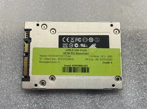 APPLE SSD TS256 251GB 2.5" SATA 3 Internal Solid State Drive SSD Tested - Picture 1 of 4