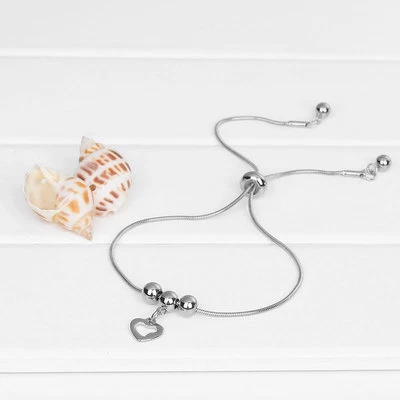 Armband Edelstahl Slider Herz individuelle Größe - Bild 1 von 3