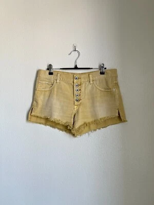 Free People Women's Runaway Cutoff Shorts in Yellow Gold Size 26 - Image 1 of 4
