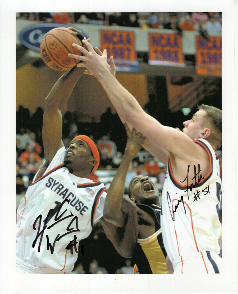 HAKIM WARRICK+CRAIG FORTH 手签 8 x 10 彩色照片 + 正品证书 03 SYRACUSE 橙色 — 第 1/1 张图片