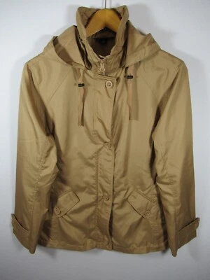 Lands' End ветровка куртка женщин средний бежевый с капюшоном - Изображение 1 из 4