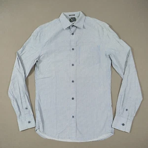 Armani Exchange AX Shirt Mens Small Blue Button Up Long Sleeve Casual Logo - Picture 1 of 15