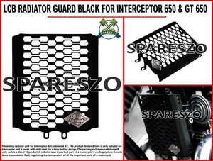 "LCB RADIATOR GUARD BLACK" FIT FOR ROYAL ENFIELD INTERCEPTOR 650 & GT 650 - Picture 1 of 5