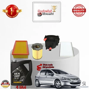 Kit Inspección Filtros + Aceite Peugeot 307 1.4 HDI 16V 68KW 92CV De 2010- > - Imagen 1 de 2