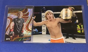 Paddy Pimblett Panini UFC MMA Revolution Card & 4x6 inch Cage Warriors Photo Lot - Picture 1 of 5