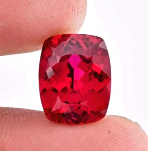 Certified Flawless 8.10 Ct Natural Burmese Red Ruby Cushion Cut Loose Gemstone - Bild 1 von 4