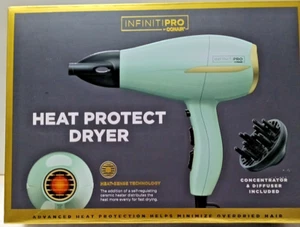 InfinitiPRO Conair Heat Protect Dryer with Concentrator & Diffuser Lightweight - Picture 1 of 21