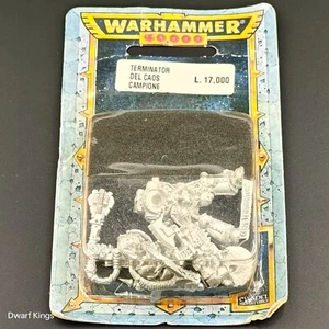 Warhammer 40K Chaos Space Marines Terminator (Metal de colección, sellado 1997) - Imagen 1 de 8