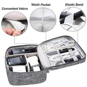 Waterproof Digital Storage Bag |USB Gadget Cable Organizer Pouch for Electronics - Picture 1 of 16