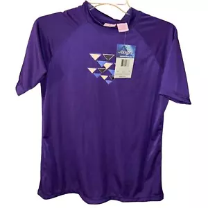 Kanu Surf women’s Gillian purple short sleeve rash guard swim top NWT (medium) - Picture 1 of 5
