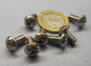 Round Head Phillips Machine Screw 18-8 Stainless Steel, 10-24 x 3/8" L 100 Pcs - Picture 1 of 11