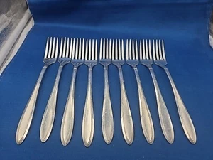Menge 9 Oneida Adel Platte REVERIE Versilbert Kühlergrill Gabeln 7 3/4" - Bild 1 von 7