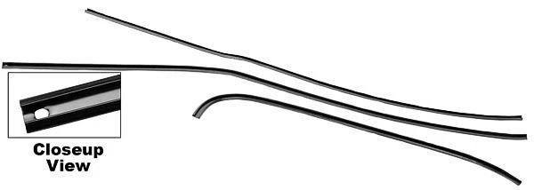 1947-54 Chevrolet Pickup Door Trim Channel 3 Pieces - LH New - Imagem 1 de 1