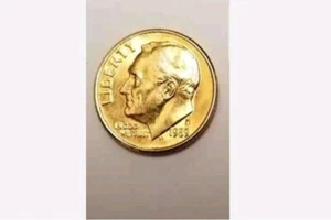1989 D Sprint Gold Plated Dime Very Rare Collectors Dream Only Few Made - Picture 1 of 13
