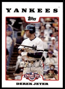 2008 Topps Opening Day Gold Derek Jeter /2199 New York Yankees #105